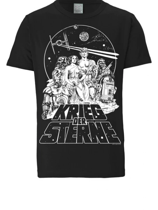 Foto van product LOGOSHIRT Shirt 'Krieg der Sterne' grijs / zwart / wit