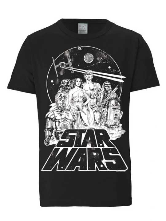 Foto van product LOGOSHIRT Shirt 'Krieg der Sterne' zwart / wit