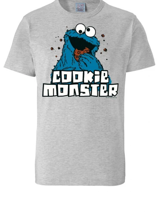 Foto van product LOGOSHIRT Shirt 'Krümelmonster' blauw / bruin / grijs / wit