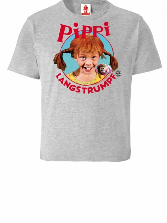 Foto van product LOGOSHIRT Shirt 'Langstrumpf' grijs