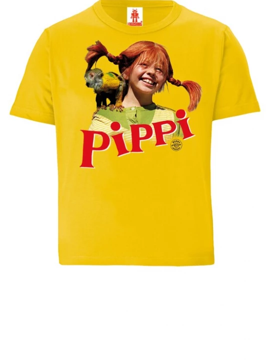 Foto van product LOGOSHIRT Shirt 'Langstrumpf & Herr Nilsson' geel