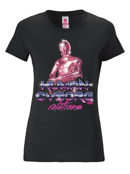 Foto van product LOGOSHIRT Shirt lila / zwart