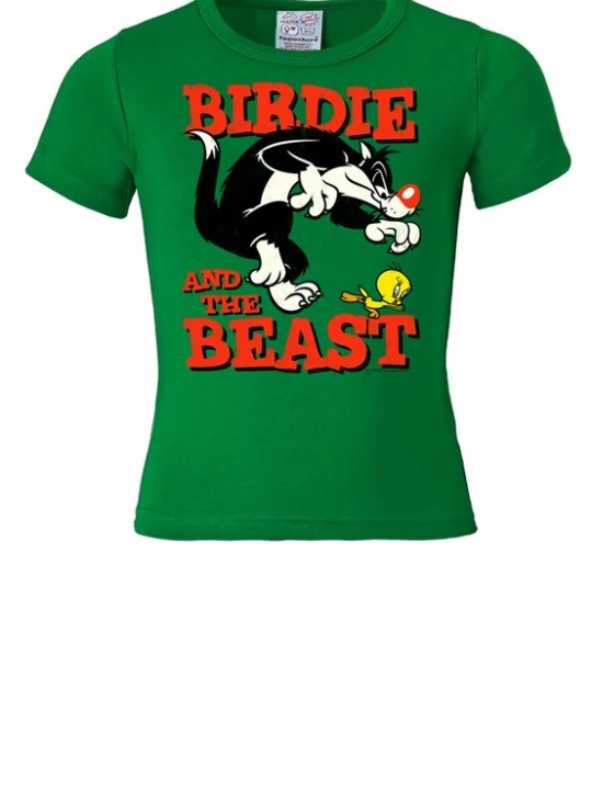 Foto van product LOGOSHIRT Shirt 'Looney Tunes - Sylvester & Tweety' groen