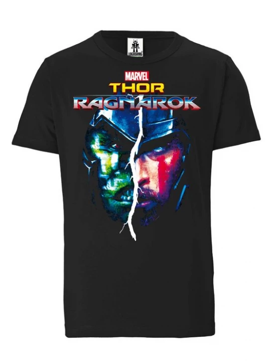 Foto van product LOGOSHIRT Shirt 'Marvel Comics' blauw / geel / groen / rood / zwart