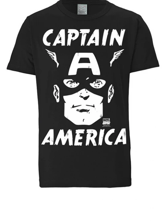 Foto van product LOGOSHIRT Shirt 'Marvel Comics - Captain America' zwart