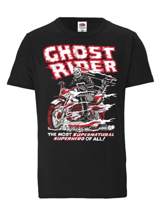 Foto van product LOGOSHIRT Shirt 'Marvel Comics - Ghost Rider' rood / zwart / wit