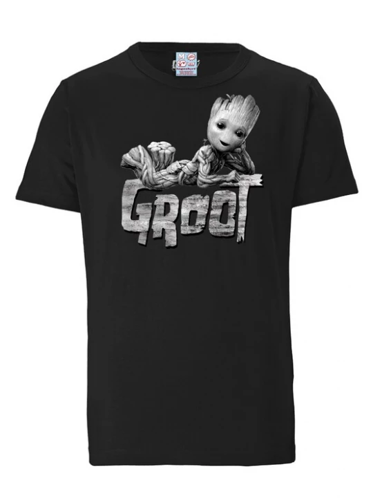 Foto van product LOGOSHIRT Shirt 'Marvel - Groot' zwart