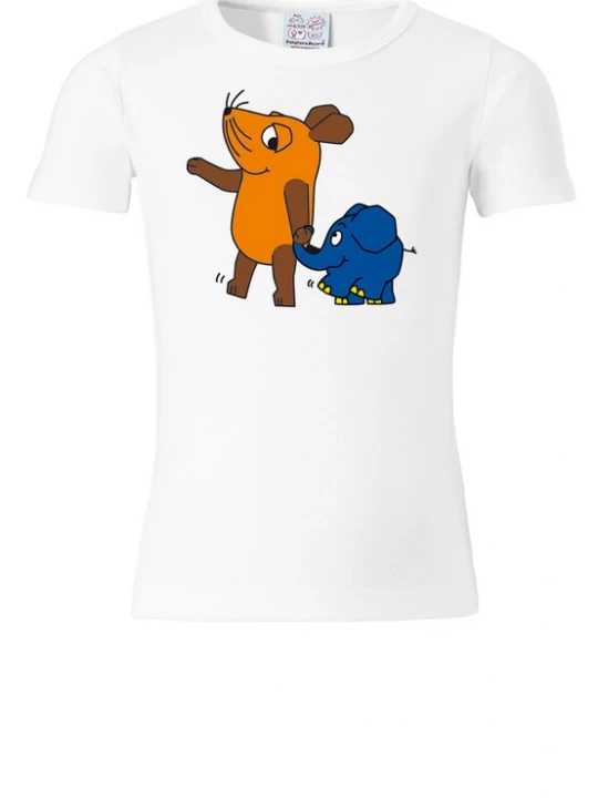 Foto van product LOGOSHIRT Shirt 'Maus & Elefant' offwhite