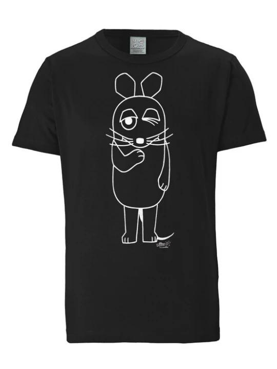 Foto van product LOGOSHIRT Shirt 'Maus - Outline' zwart