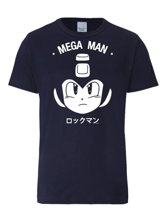 Foto van product LOGOSHIRT Shirt 'Mega Man - Gesicht' donkerblauw