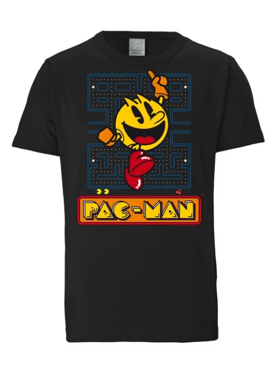 Foto van product LOGOSHIRT Shirt 'Pac-Man – Jumping' blauw / geel / oranje / zwart