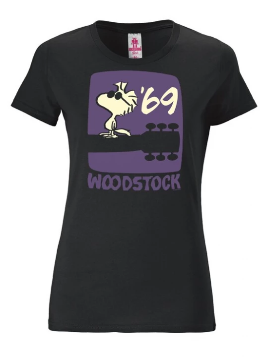 Foto van product LOGOSHIRT Shirt 'Peanuts' beige / lila / zwart