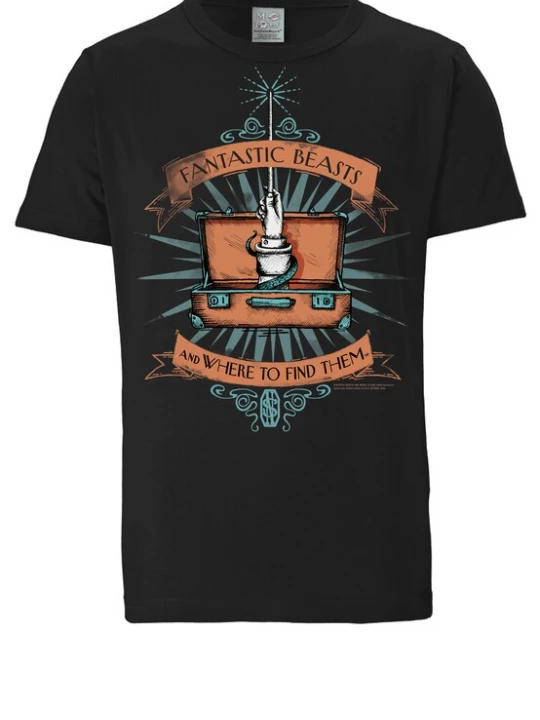 Foto van product LOGOSHIRT Shirt 'Phantastische Tierwesen' lichtblauw / bruin / zwart