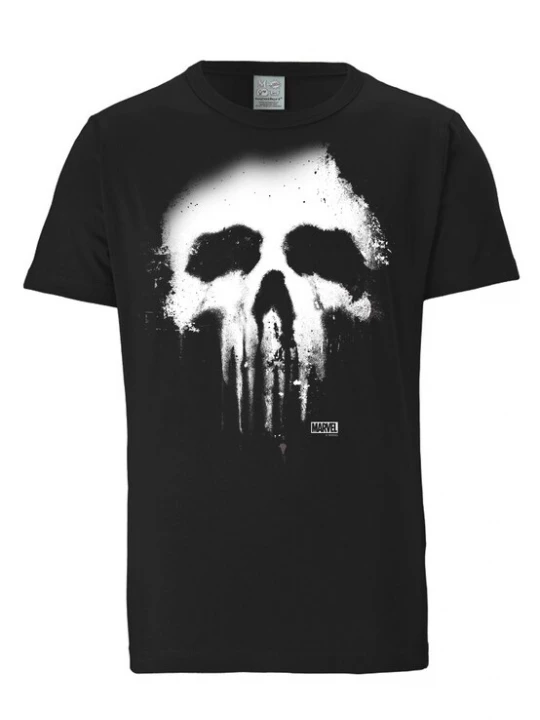Foto van product LOGOSHIRT Shirt 'Punisher Marvel' zwart / wit