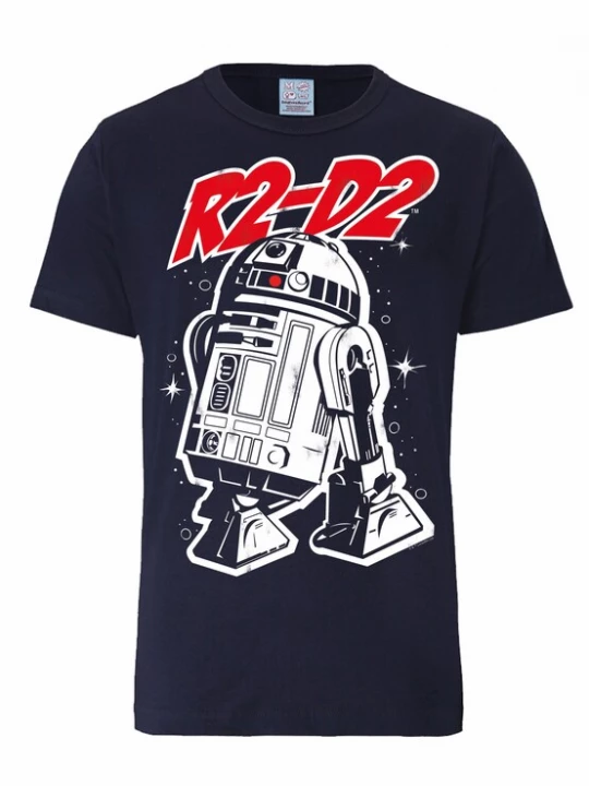 Foto van product LOGOSHIRT Shirt 'Star Wars - R2-D2' donkerblauw / rood / wit