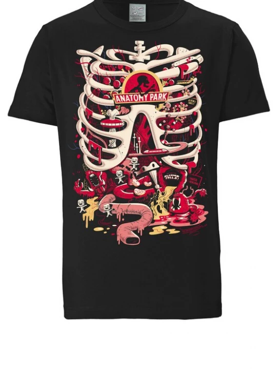 Foto van product LOGOSHIRT Shirt 'Rick & Morty - Anatomy Park' zwart