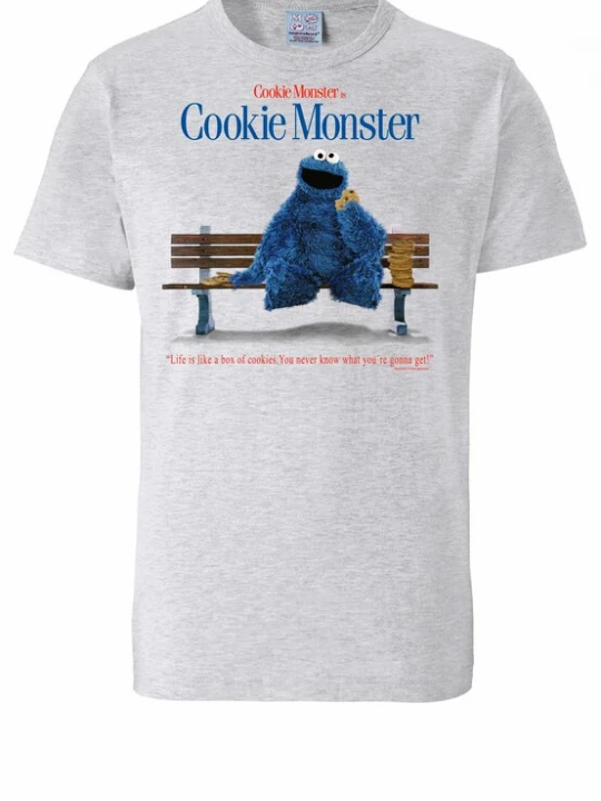 Foto van product LOGOSHIRT Shirt 'Sesamstrasse Krümelmonster - Bank' grijs