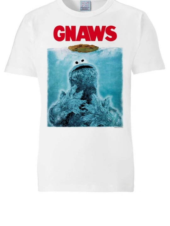 Foto van product LOGOSHIRT Shirt 'Sesamstrasse Krümelmonster - Gnaws' offwhite