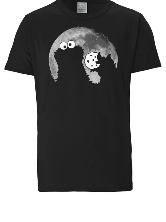 Foto van product LOGOSHIRT Shirt 'Sesamstraße - Krümelmonster Mond' zwart