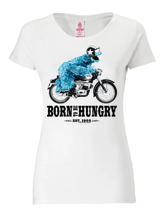 Foto van product LOGOSHIRT Shirt 'Sesamstraße - Krümelmonster Motorrad' wit