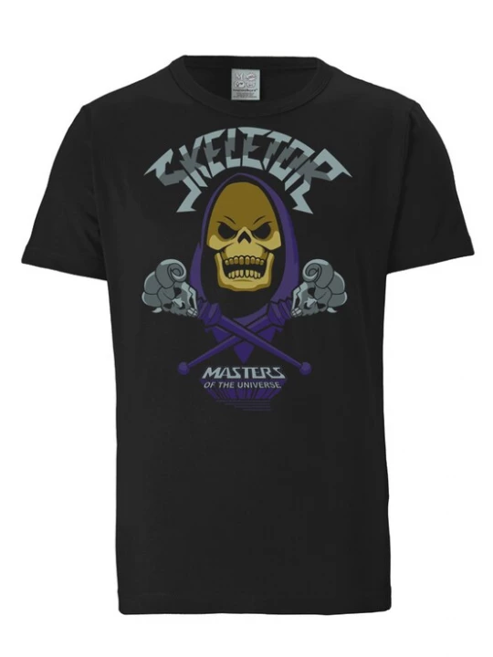 Foto van product LOGOSHIRT Shirt 'Skeletor' sand / lichtgrijs / lila / zwart