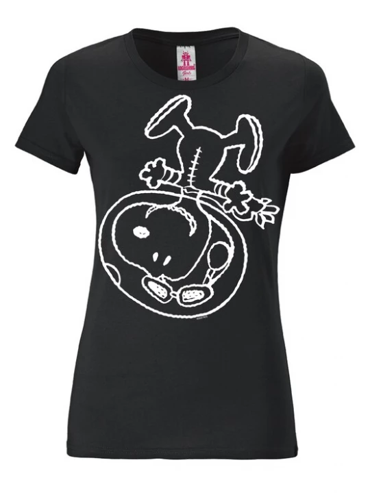 Foto van product LOGOSHIRT Shirt 'Snoopy - Astronaut' zwart / wit