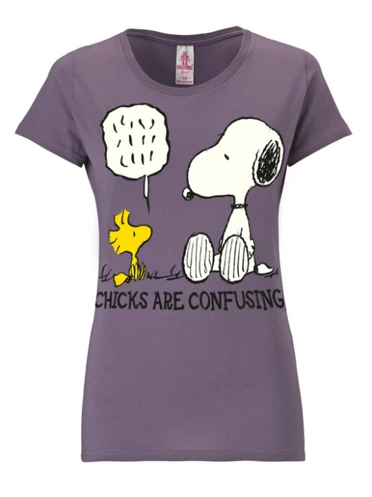 Foto van product LOGOSHIRT Shirt 'Snoopy' geel / donkerlila / wit