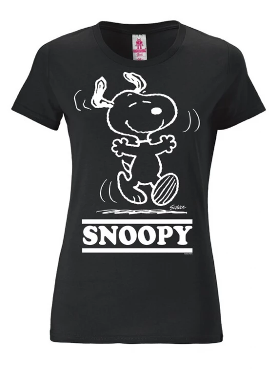 Foto van product LOGOSHIRT Shirt 'Snoopy - Happy' zwart / wit