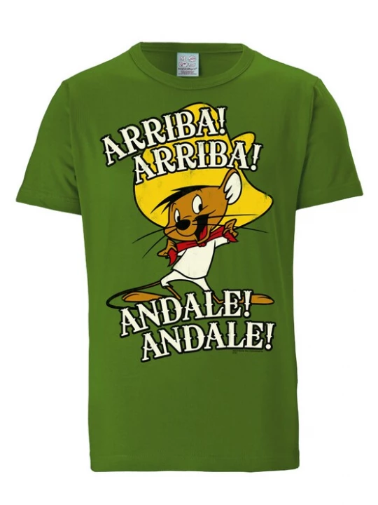 Foto van product LOGOSHIRT Shirt 'Speedy Gonzales' bruin / geel / groen / wit