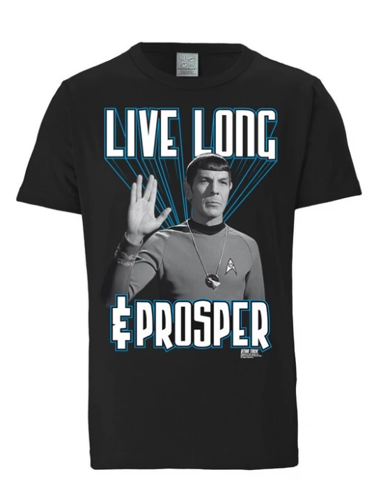Foto van product LOGOSHIRT Shirt 'Star Trek – Live Long & Prosper' zwart