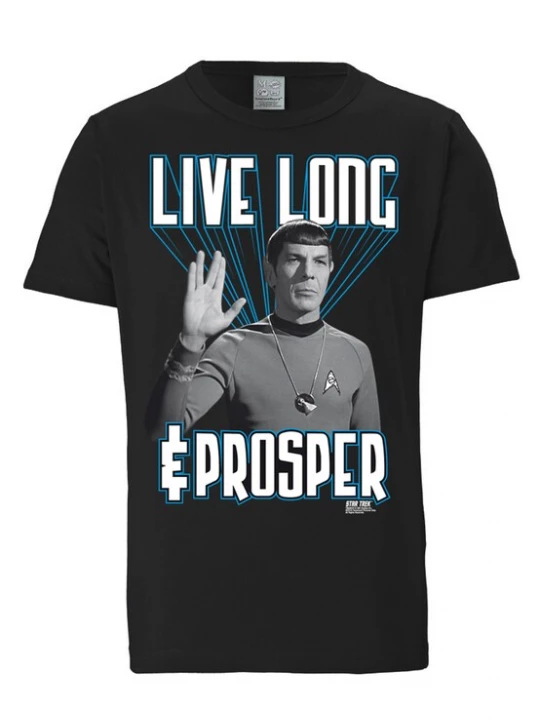 Foto van product LOGOSHIRT Shirt 'Star Trek - Spock, Live Long' zwart