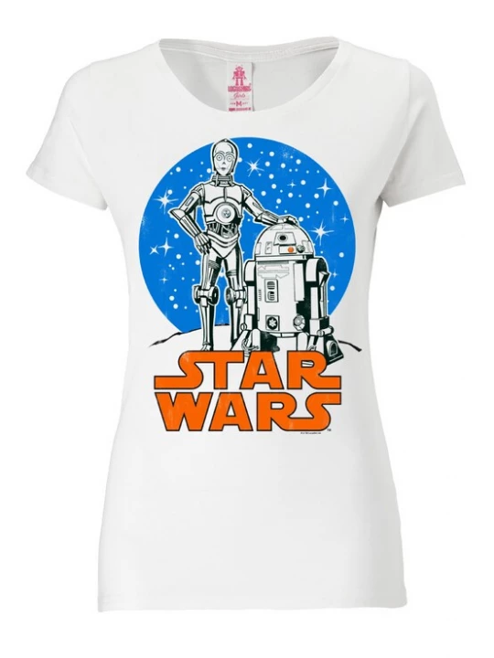 Foto van product LOGOSHIRT Shirt 'Star Wars Droids' blauw / oranje / wit