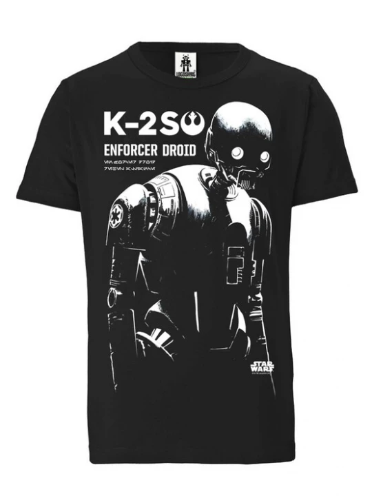 Foto van product LOGOSHIRT Shirt 'Star Wars' grijs / zwart / wit