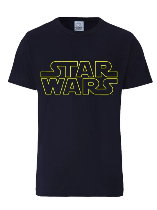 Foto van product LOGOSHIRT Shirt 'Star Wars Logo' donkerblauw / geel