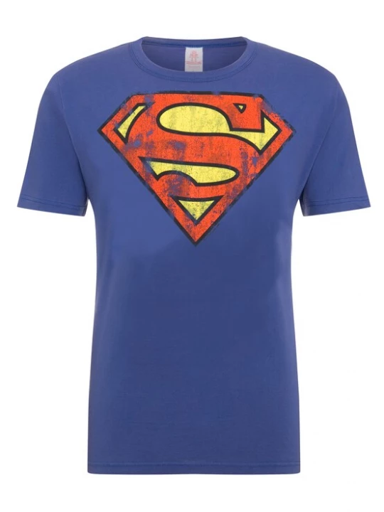 Foto van product LOGOSHIRT Shirt 'Superman' azuur / lichtgeel / lichtrood