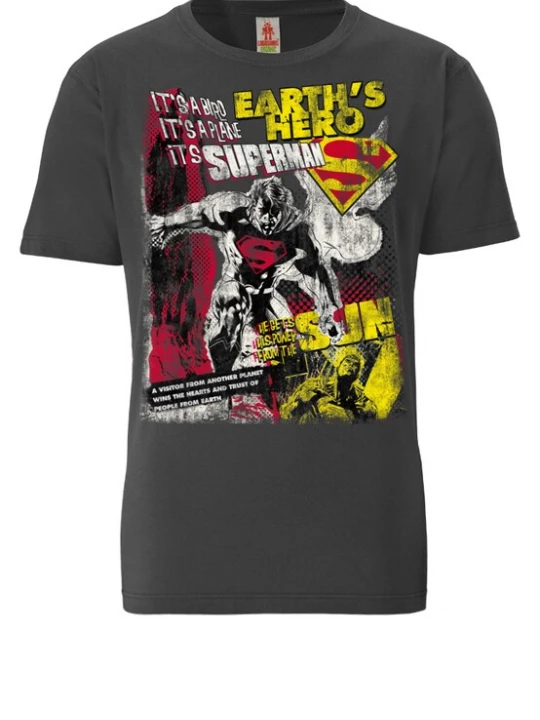 Foto van product LOGOSHIRT Shirt 'Superman' donkergrijs