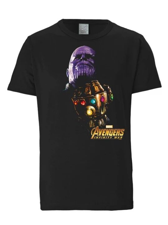 Foto van product LOGOSHIRT Shirt 'Thanos' indigo / goud / gemengde kleuren / oranje / zwart