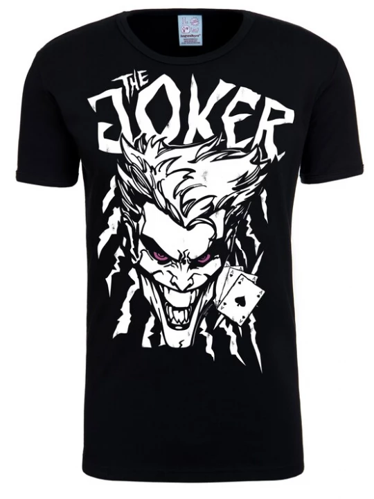 Foto van product LOGOSHIRT Shirt 'The Joker Aces' mauve / zwart / wit