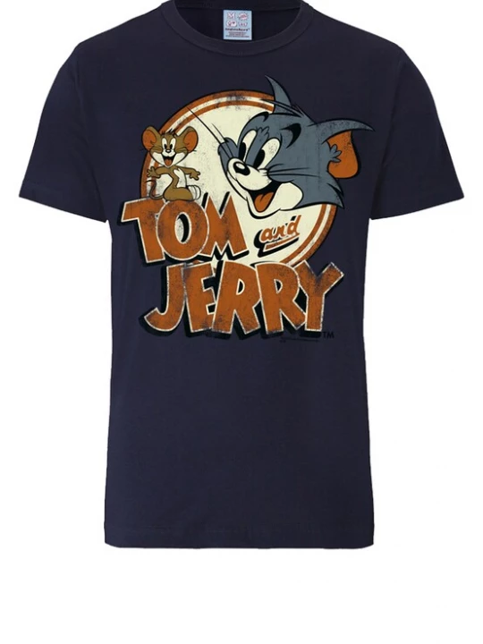 Foto van product LOGOSHIRT Shirt 'Tom & Jerry' donkerblauw