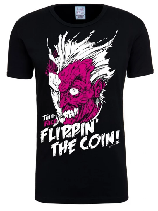 Foto van product LOGOSHIRT Shirt 'Two-Face – Flippin' The Coin' zwart