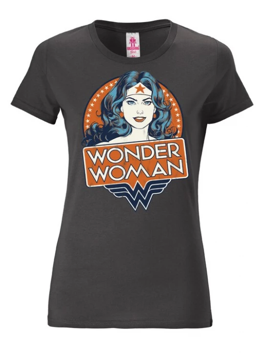 Foto van product LOGOSHIRT Shirt 'Wonder Woman' basaltgrijs / gemengde kleuren / oranjerood