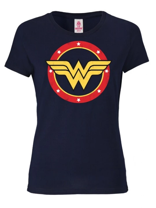 Foto van product LOGOSHIRT Shirt 'Wonder Woman Circle Logo' donkerblauw