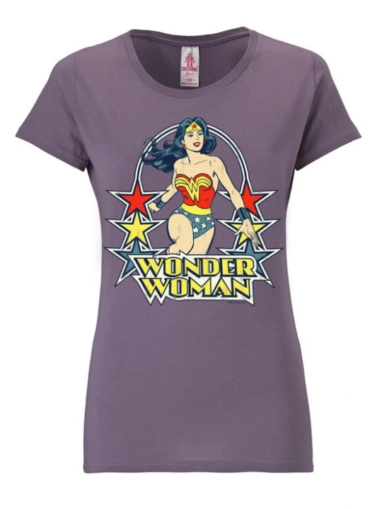 Foto van product LOGOSHIRT Shirt 'Wonder Woman' geel / donkerlila / rood