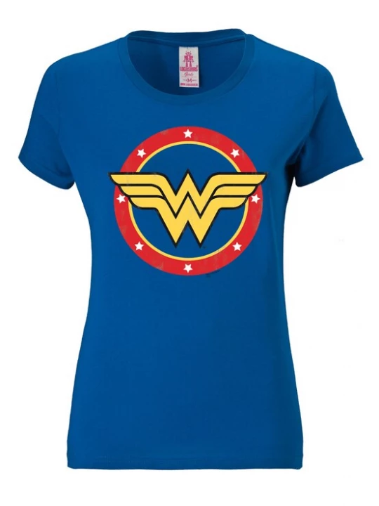Foto van product LOGOSHIRT Shirt 'Wonder Woman - Logo Circle' blauw / geel / rood