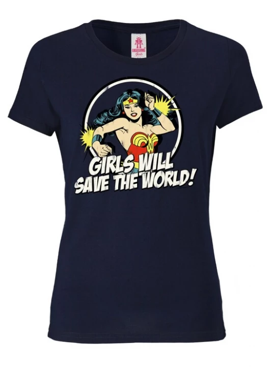 Foto van product LOGOSHIRT Shirt 'Wonder Woman' nachtblauw