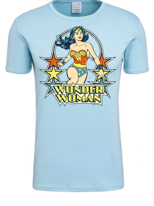 Foto van product LOGOSHIRT Shirt 'Wonder Woman' navy / lichtblauw / geel / oranje