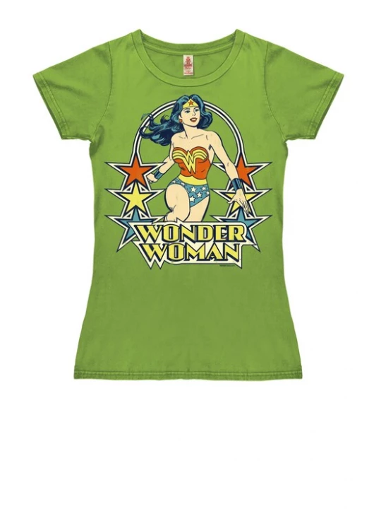 Foto van product LOGOSHIRT Shirt 'Wonder Woman Stars' groen