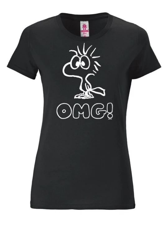 Foto van product LOGOSHIRT Shirt 'Woodstock' zwart / wit
