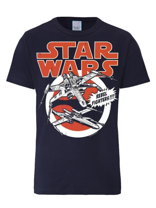 Foto van product LOGOSHIRT Shirt 'X-Wings' nachtblauw / rood / wit