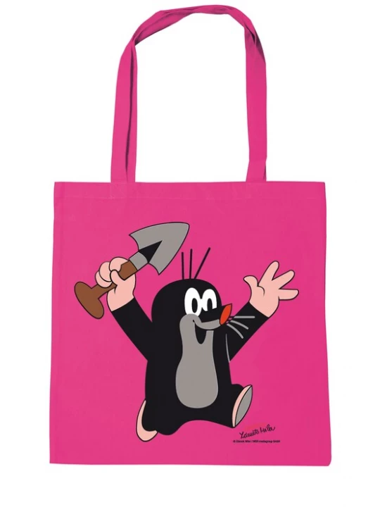 Foto van product LOGOSHIRT Shopper 'Der kleine Maulwurf - Juhu' beige / grijs / pink / zwart